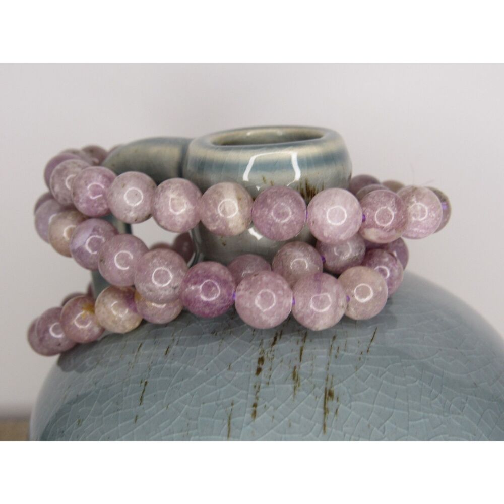 Natural Kunzite Bead Bracelets 6mm 8mm 10mm